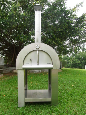 Hệ thống khử lửa tự động Stainless Steel Cửa pizza bằng gỗ với nhiệt kế tích hợp