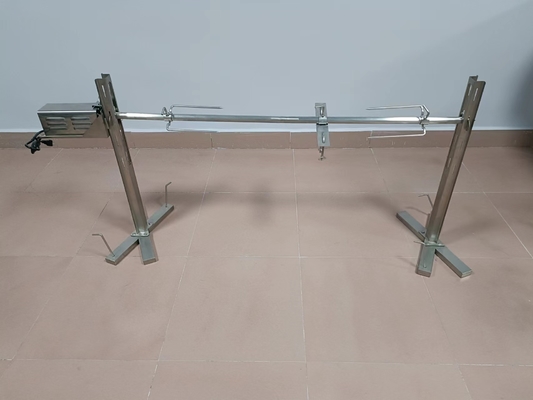 30kgs CSA Thịt nướng Spit Máy nướng bánh mì ngoài trời Spit Rotisserie Bbq Với bánh xe có thể khóa