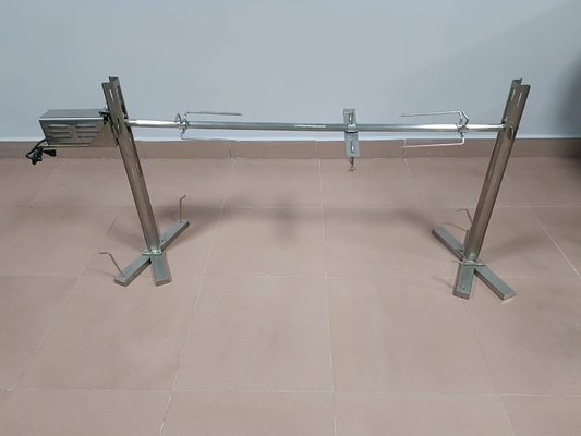 30kgs CSA Thịt nướng Spit Máy nướng bánh mì ngoài trời Spit Rotisserie Bbq Với bánh xe có thể khóa