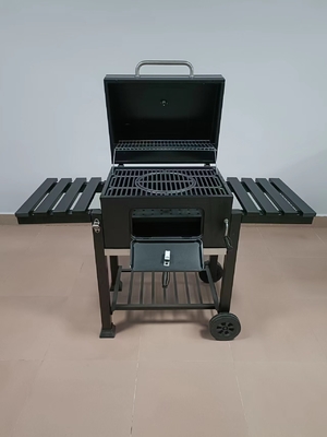 Trọng lượng 40kg Nướng BBQ bằng than củi 23,7 inch Nướng cắm trại di động có bánh xe