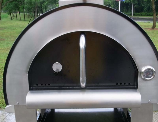Lò nướng bánh pizza đốt bằng gỗ bằng thép không gỉ bền bỉ 750mm