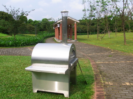 Lò nướng bánh pizza nướng bằng gỗ ngoài trời bằng thép không gỉ dày 30mm 430 840mm